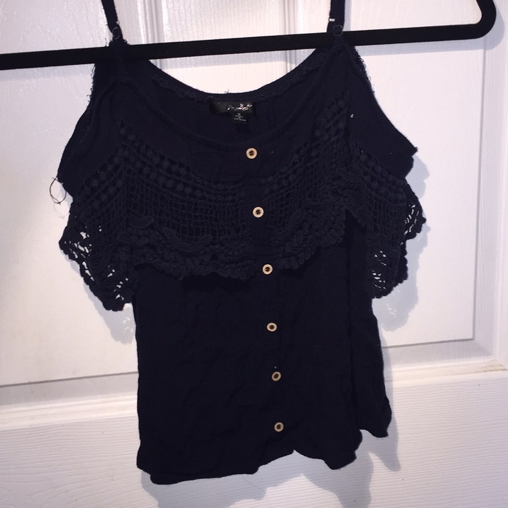Navy blue crop top